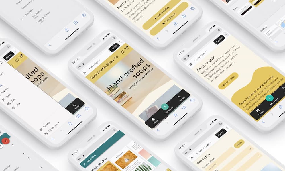Web-Baukasten in den Paketen enthalten